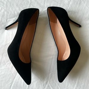 J Crew Black Suede Heels